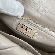 Prada Shoulder Bag Quilted Leather In Dusty Grey 1BD292 Size 21x16x7cm - 4