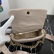 Prada Shoulder Bag Quilted Leather In Dusty Grey 1BD292 Size 21x16x7cm - 2