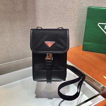 Prada Iphone Case Tessuto Saffiano Leather In Red Logo 2ZH109 Size 12x19x2.5cm