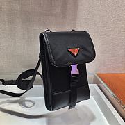 Prada Iphone Case Tessuto Saffiano Leather In Red Logo 2ZH109 Size 12x19x2.5cm - 6
