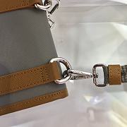 Prada Iphone Case Tessuto Saffiano Leather Grey&Brown 2ZH109 Size 12x19x2.5cm - 4