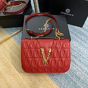 Versace Virtus Quilted Leather Shoulder Bag DBFG9 Size 24x9x16.5cm - 1