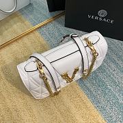 Versace Virtus Quilted Leather Shoulder Bag In White DBFG9 Size 24x9x16.5cm - 5