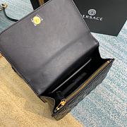 Versace Virtus Quilted Leather Shoulder Bag In Black DBFG9 Size 24x9x16.5cm - 4