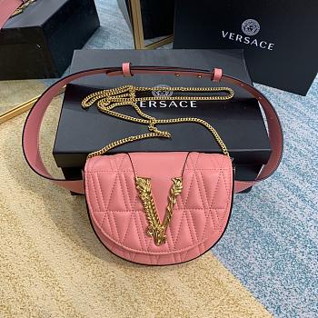Versace Logo Plaque Quilted Belt Bag DV3G9 Size 18x4x14cm