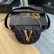 Versace Logo Plaque Quilted Belt Bag In Black DV3G9 Size 18x4x14cm - 1