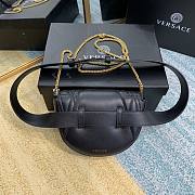 Versace Logo Plaque Quilted Belt Bag In Black DV3G9 Size 18x4x14cm - 2