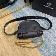 Versace Logo Plaque Quilted Belt Bag In Black DV3G9 Size 18x4x14cm - 3