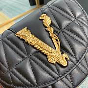 Versace Logo Plaque Quilted Belt Bag In Black DV3G9 Size 18x4x14cm - 5
