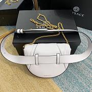 Versace Logo Plaque Quilted Belt Bag In White DV3G9 Size 18x4x14cm - 6