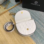 Versace Logo Plaque Quilted Belt Bag In White DV3G9 Size 18x4x14cm - 5