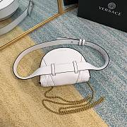 Versace Logo Plaque Quilted Belt Bag In White DV3G9 Size 18x4x14cm - 4