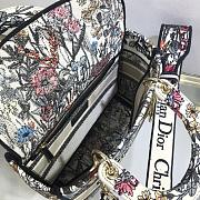 Dior Medium Lady D-Lite Mille Fleurs Embroidery 24cm - 5