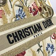 Dior Medium Lady D-Lite Hibiscus Metallic Bag 24cm - 2