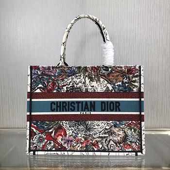 Small Dior Book Tote Latte Multicolor Constellation 36.5cm