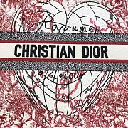 Dior Book Tote Red and White D-Royaume d'Amour Embroidery 41.5cm - 2