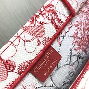 Dior Book Tote Red and White D-Royaume d'Amour Embroidery 41.5cm - 4