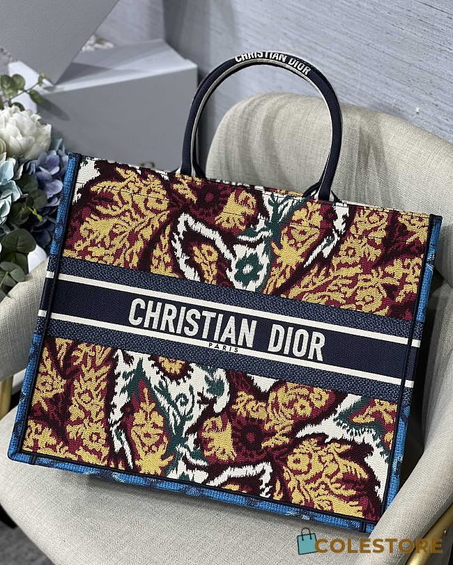 Dior Book Tote Maple Leaf Embroidery M1296 Size: 41.5x38x18cm - 1