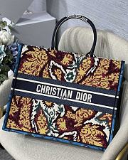 Dior Book Tote Maple Leaf Embroidery M1296 Size: 41.5x38x18cm - 1