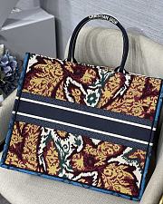 Dior Book Tote Maple Leaf Embroidery M1296 Size: 41.5x38x18cm - 6