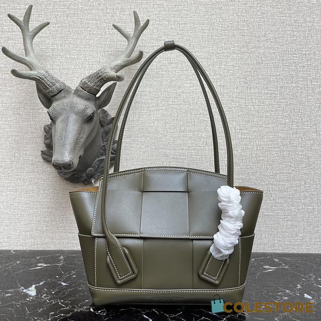 Bottega Veneta Mini Arco Tote Bag In Grey Green 60060 Size 29x17.5x17cm - 1