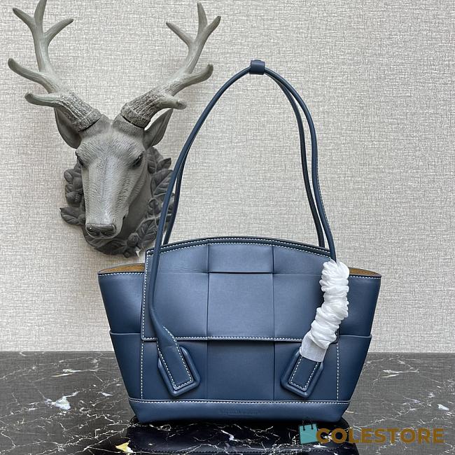 Bottega Veneta Mini Arco Tote Bag In Blue 60060 Size 29x17.5x17cm - 1