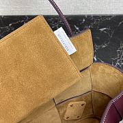 Bottega Veneta Mini Arco Tote Bag In Wine 60060 Size 29x17.5x17cm - 3