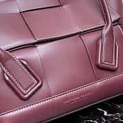 Bottega Veneta Mini Arco Tote Bag In Wine 60060 Size 29x17.5x17cm - 6