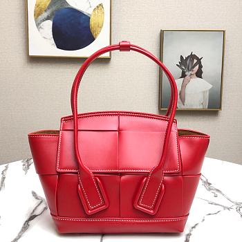Bottega Veneta Mini Arco Tote Bag In Red 60060 Size 29x17.5x17cm