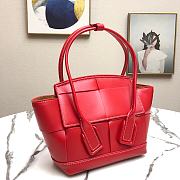 Bottega Veneta Mini Arco Tote Bag In Red 60060 Size 29x17.5x17cm - 2