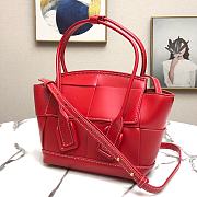 Bottega Veneta Mini Arco Tote Bag In Red 60060 Size 29x17.5x17cm - 3