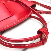 Bottega Veneta Mini Arco Tote Bag In Red 60060 Size 29x17.5x17cm - 4
