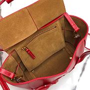 Bottega Veneta Mini Arco Tote Bag In Red 60060 Size 29x17.5x17cm - 5