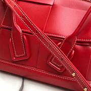 Bottega Veneta Mini Arco Tote Bag In Red 60060 Size 29x17.5x17cm - 6