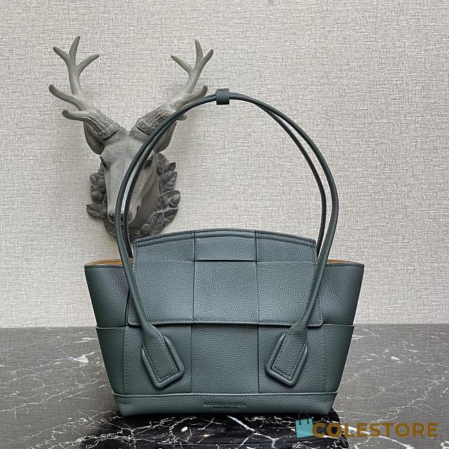 Bottega Veneta Mini Arco Tote Bag In Blue Grey 60060 Size 29x17.5x17cm - 1