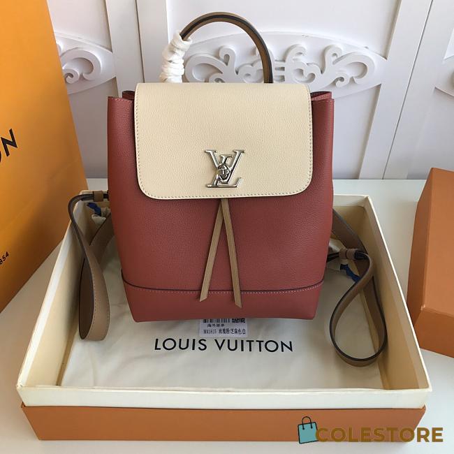 Louis Vuitton Lockme Mini Backpack In White&Rose 22cm - 1