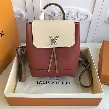 Louis Vuitton Lockme Mini Backpack In White&Rose 22cm