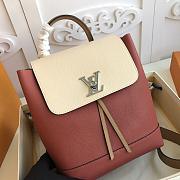 Louis Vuitton Lockme Mini Backpack In White&Rose 22cm - 5