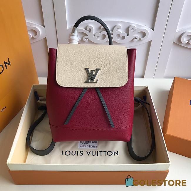 Louis Vuitton Lockme Mini Backpack Red&Beige 22cm - 1