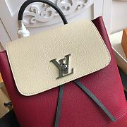 Louis Vuitton Lockme Mini Backpack Red&Beige 22cm - 6
