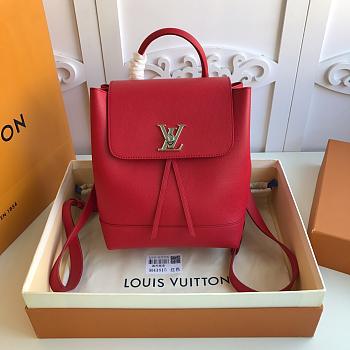 Louis Vuitton Lockme Mini Backpack In Red 22cm