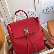Louis Vuitton Lockme Mini Backpack In Red 22cm - 5