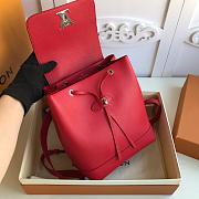 Louis Vuitton Lockme Mini Backpack In Red 22cm - 6