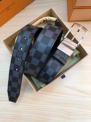 Louis Vuitton Black Damier Belt Calfskin  - 4