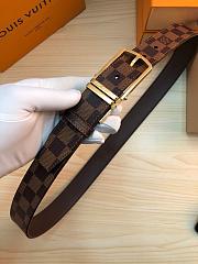 Louis Vuitton Brown Damier Belt Calfskin  - 5