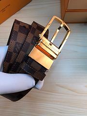 Louis Vuitton Brown Damier Belt Calfskin  - 4