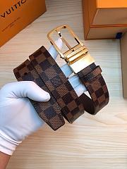 Louis Vuitton Brown Damier Belt Calfskin  - 3