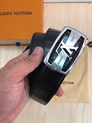 Louis Vuitton Black Crocodile Leather Belt - 3