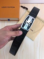 Louis Vuitton Black Crocodile Leather Belt - 5