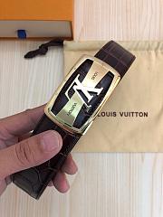 Louis Vuitton Brown Crocodile Leather Belt - 5